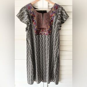 Maeve by Anthropologie Flutter Sleeve Printed Short Dress Size Small